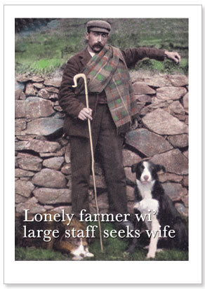 Notecard - Humour - Lonely Farmer