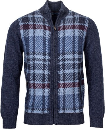 Men's Tartan Full Zip Cardigan