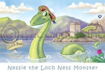 Fridge Magnet - Nessie Cartoon