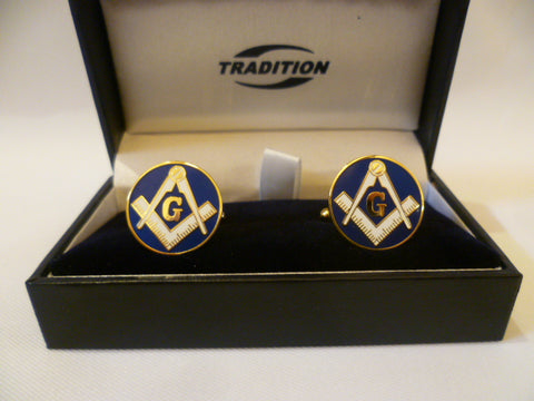 Masonic Square & Compass Cuff Links