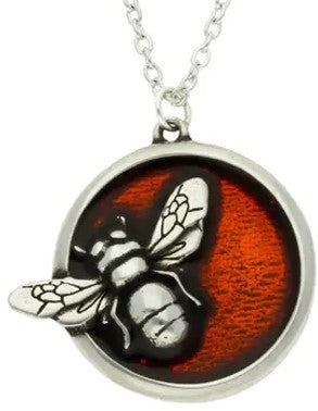 Honey Bee Enamel Pendant