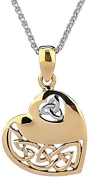 Pendant - Celtic Knot Heart in 10k