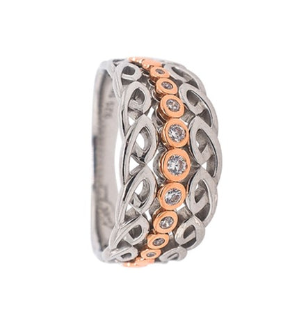 Bridge Ring - Sterling Silver & 10k Rose Gold