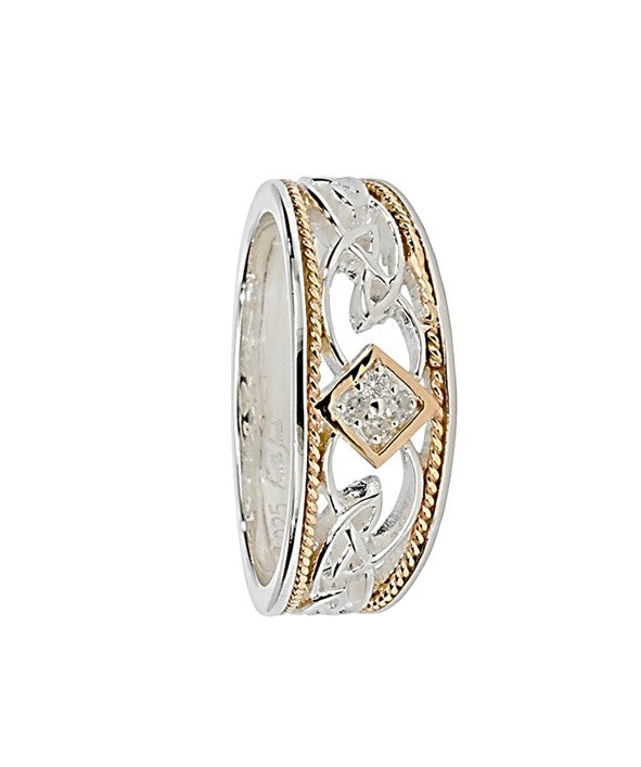 Rosail Diamond Ring - Sterling Silver & 10k Gold