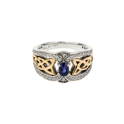 Celtic Ring-Dress-Sterling Silver & 10k Gold