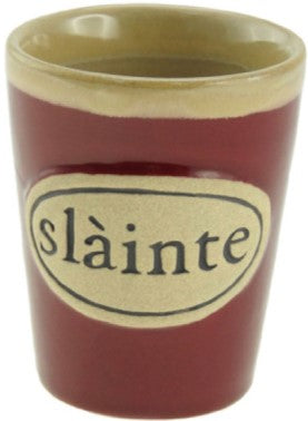 Stoneware Shot Cup Slainte - Red
