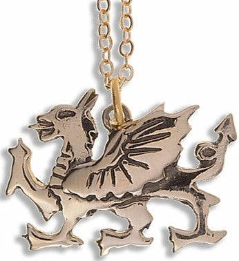 Welsh Dragon Bronze Pendant
