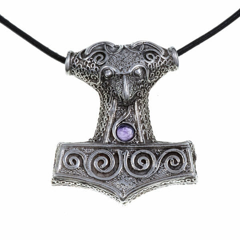 Thor's Hammer Eagle Head Pendant