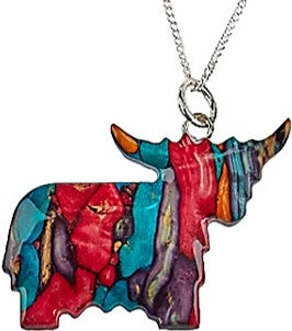 Heathergems Highland Coo Pendant