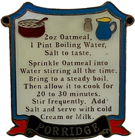Fridge Magnet - Porridge Recipe