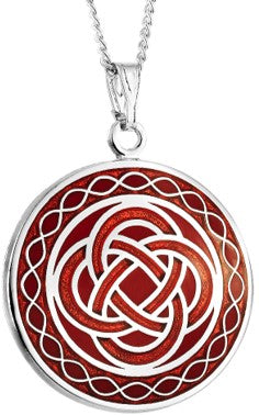 Pendant - Book of Kells Celtic Knot - Red
