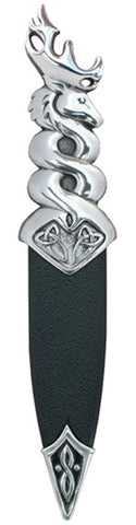 Glenfinnan Stag Polished Pewter Sgian Dubh