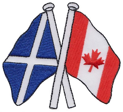 Embroidered Badge - Scotland Canada Flags