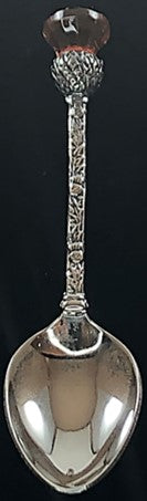 Spoon - Vintage Thistle with Topaz Stone
