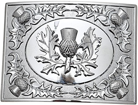 Kilt Buckle - Thistle/Thistle Chrome