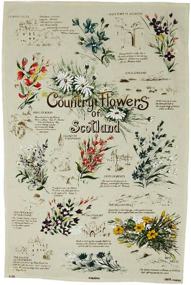 Tea Towel - Country Flowers of Scotland