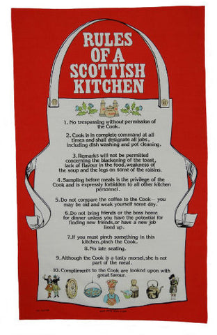 Tea Towel - Rules of A Scottish Kitchen