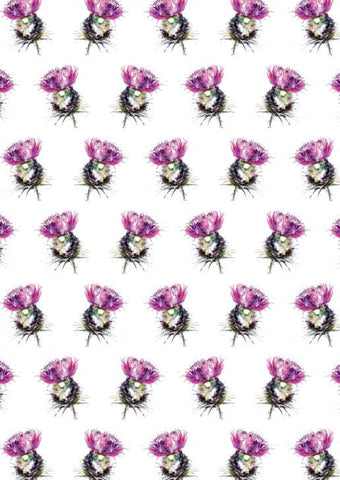 Gift Wrap & Tags - Thistles