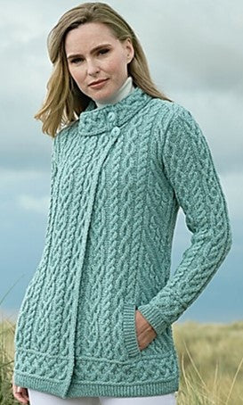 Aran Mermaid Side Button Cardigan