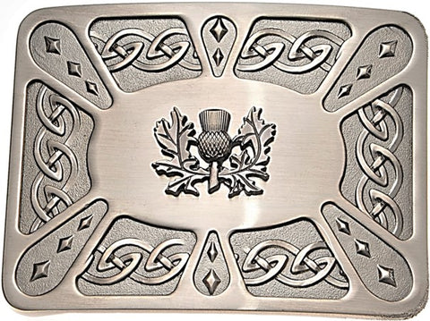 Kilt Buckle - Zoomorphic Thistle Antique