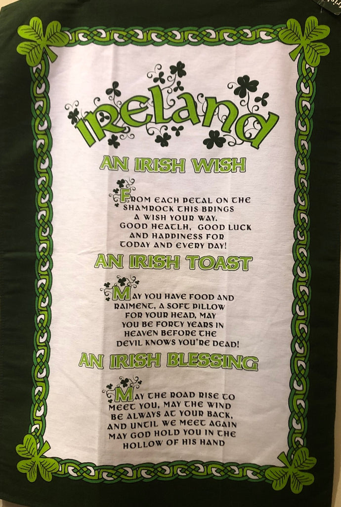 Tea Towel - Irish Wish, Toast & Blessing