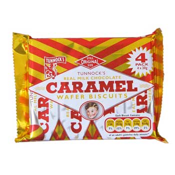 Tunnock's Caramel Wafers 4 Pack - Clearance