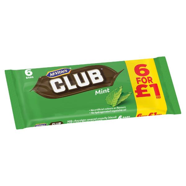 McVitie's Club Mint 6 Pack