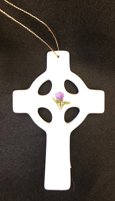 Porcelain Celtic Cross Ornament