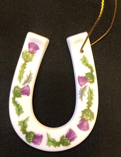 Porcelain Horseshoe Ornament