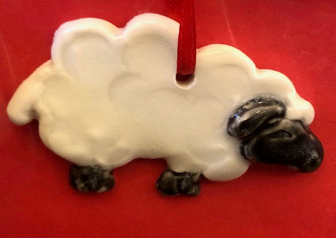 Porcelain Sheep Ornament