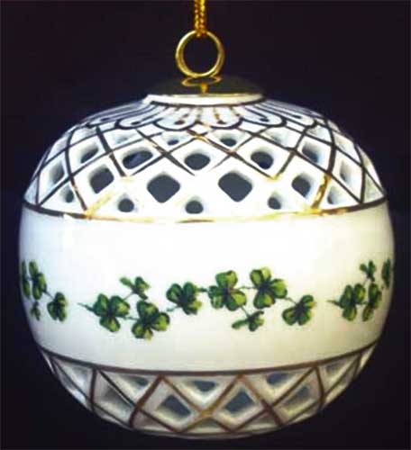 Shamrock Porcelain Bauble