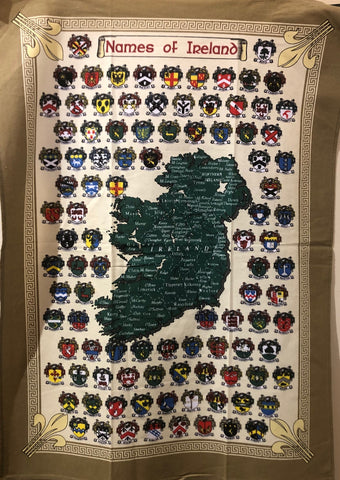 Tea Towel - Names Of Ireland