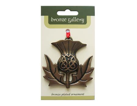 Scottish Thistle Bronzed Ornament