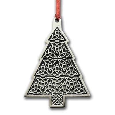 Pewter Celtic Christmas Tree Ornament