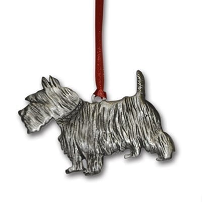 Pewter Scottie Dog Ornament