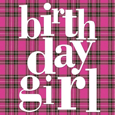 Birthday Card - Tartan Birthday Girl